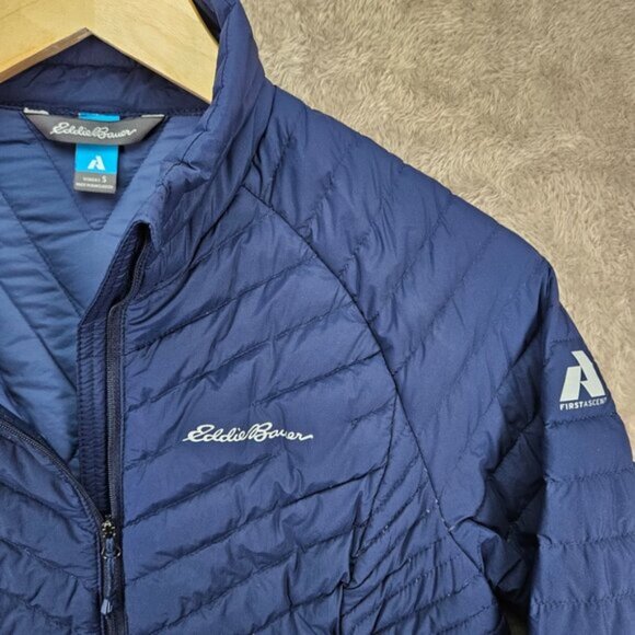 Eddie Bauer StormDown 800 First Ascent Blue Puffer Jacket Packable Womens Size S - Picture 7 of 10